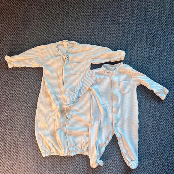 Kissy Kissy Blue and White Baby Onesie and Layette - Picture 1 of 8